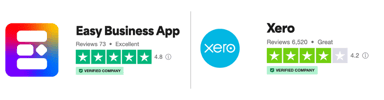 EBA vs Xero Trustpilot