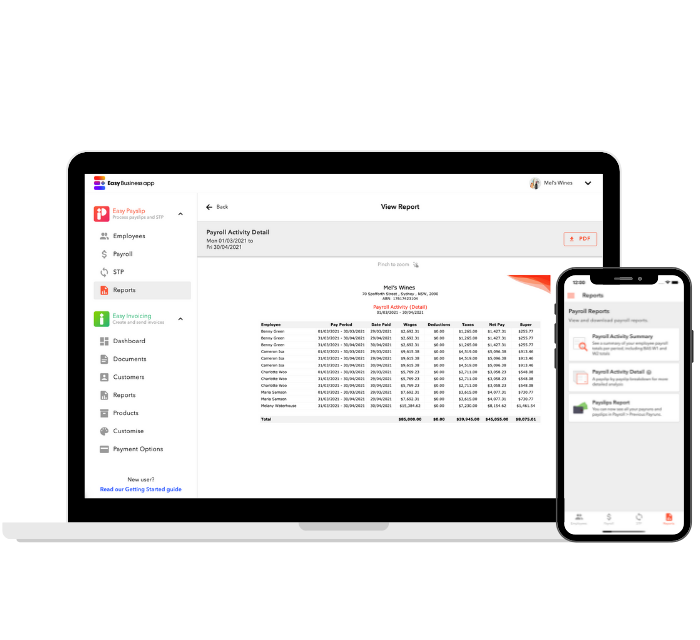Run easy payroll reports on any device