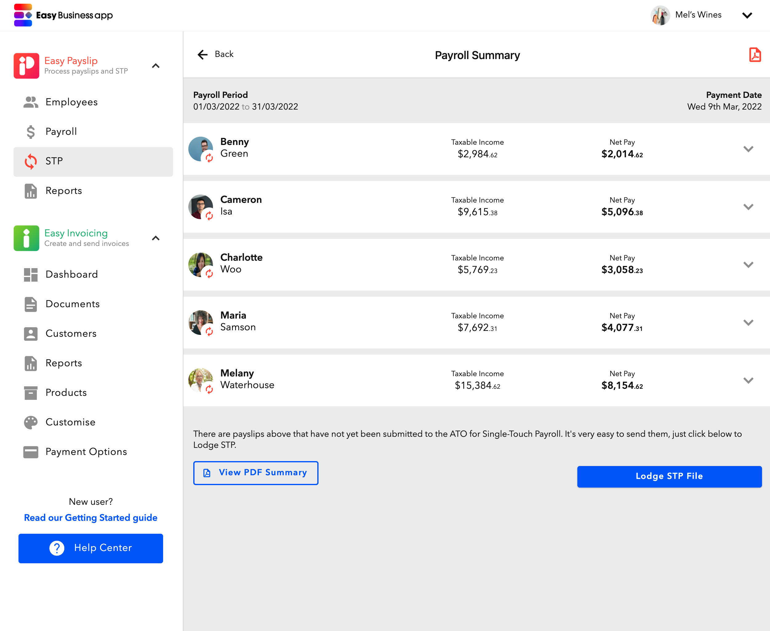 Lodge your clients' STP files